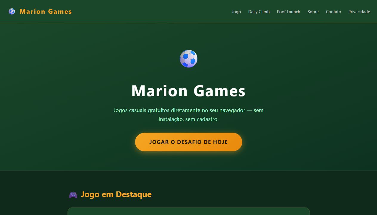 Print do site Marion Games