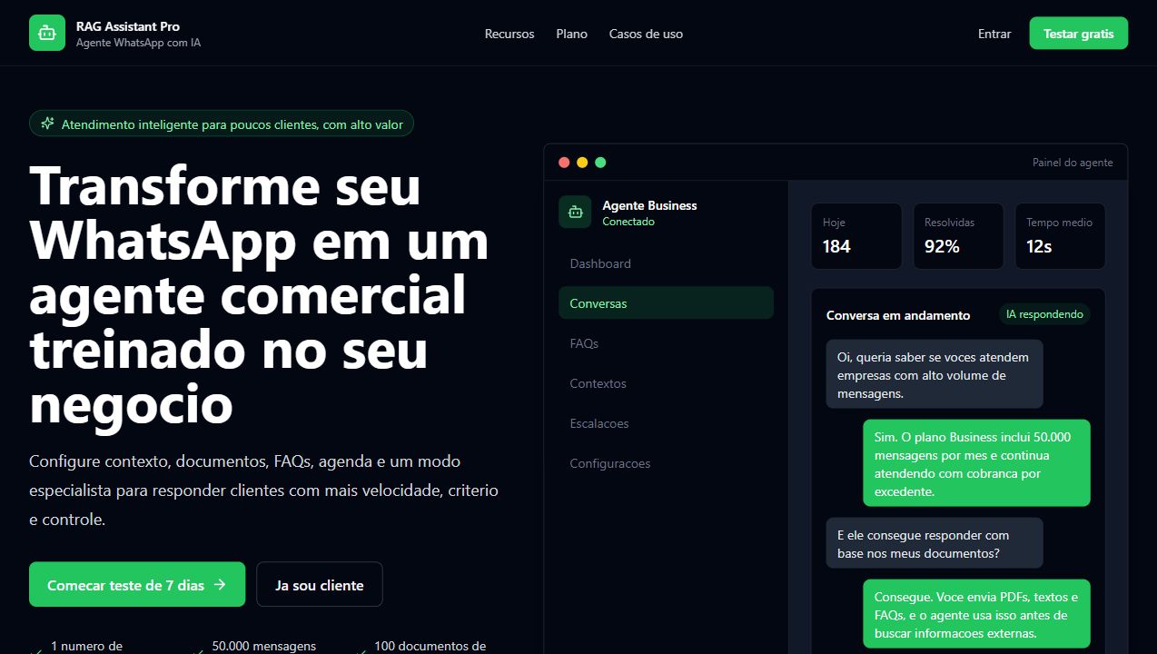 Print do sistema RAG Assistant Pro